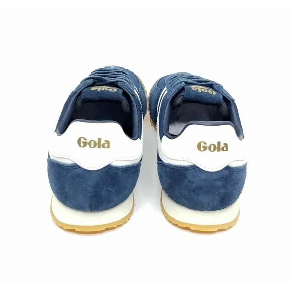 Gola Harrier Classic Sneaker Navy Blue Suede White Gum Sole Mens US 10